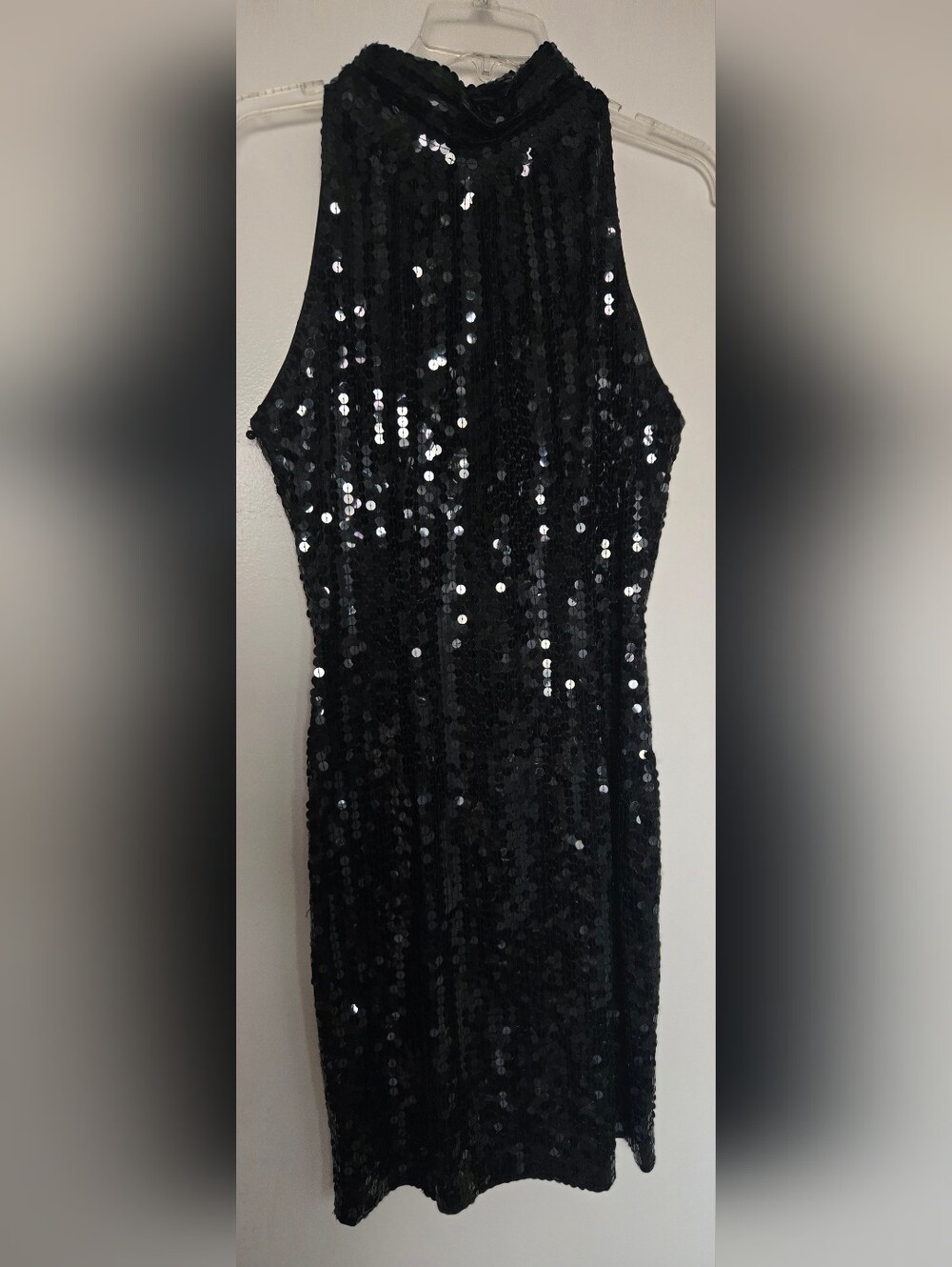 Vintage Black Sequin Party Dress